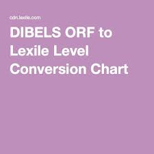 Dibels Orf To Lexile Level Conversion Chart Guided Reading