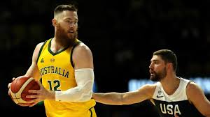 Australia's patty mills, left, and matthew dellavedova (8) celebrate a score against argentina. Boomers Name Strong 12 Man Squad For Shot At Maiden Olympic Medal In Tokyo
