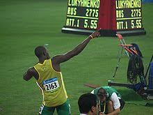 Usain bolt was the first track athlete to improve an olympic record as he defended his 100 m title with a run of 9.63 s. Usain Bolt Wikipedia