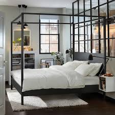 Maybe you would like to learn more about one of these? Yttervag Four Poster Bed Frame Black Luroy Ikea