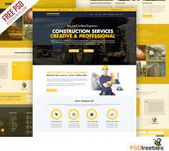 If you want to create a presentation with dark blue color this template suitable for your work. Construction Company Website Template Free Psd Psdfreebies Com