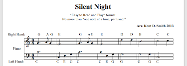 Finde das mittlere c (c4) auf deinem klavier oder keyboard. Stille Nacht Easy Christmas Piano Noten Mit Letter Notes