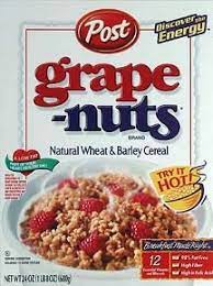 Gen Xtinct Funky Food Friday Grape Nuts Ever Eat A Pine Tree Grape Nuts Food Barley Cereal