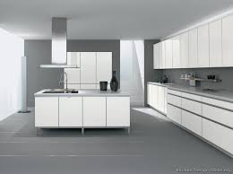 This scandinavian style kitchen shows its signature colors: Gray And White Modern Kitchen Cabinets Ecsac