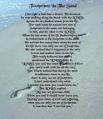 Pin On Footprints In The Sand Poem