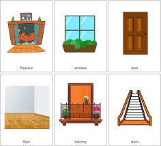 parts of the house flashcards creative activities for kids printable flash cards dmv