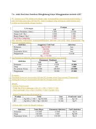 Check spelling or type a new query. Contoh Soal Activity Based Costing Cara Golden