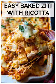 Easy Baked Ziti With Ricotta Recipe Easy Baked Ziti Deconstructed Lasagna Recipe Baked Ziti With Ricotta