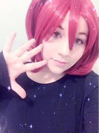 LoveLive!Sunshine!! Kurosawa Ruby Anime Cosplay Wigs Medium Red Hair