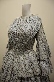 Corresponding size table for women's underwear. 1850s Day Dress Old Treasury Building