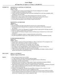 Get new jobs by email. Residential Supervisor Resume Samples Velvet Jobs