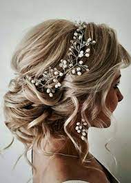 37 wedding hairstyles for short hair. Fxmimior Bride Hair Accessories Crystal Hair Vine Earrings Sets Headband Wedding Hair Comb Evening Party Hair Piece Silver Headband Only Buy Online In Antigua And Barbuda At Antigua Desertcart Com Productid 45580682