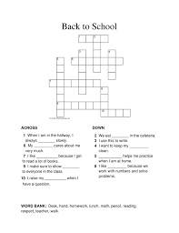 Back To School Crossword Puzzle Crossword Puzzle Crossword Puzzles Back To School Worksheets