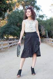 8 Ways To Style A Black Eyelet Skirt Eyelet Skirt Polka Dots Outfit Colorful Fashion