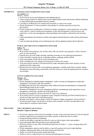 Cv examples see perfect cv examples that get you jobs. Event Marketing Manager Resume Samples Velvet Jobs