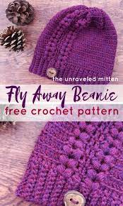 Fly Away Crochet Beanie Pattern The Unraveled Mitten Crochet Hats Free Pattern Crochet Hats Crochet Beanie Pattern