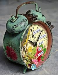 Altered Clock Diy Bastelideen Bastelarbeiten Und Vintage Wecker