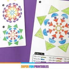 Multiplication Mandalas By Super Fun Printables Teachers Pay Teachers Multiplication Facts Fun Printables Math Coloring