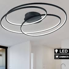 Leds (light emitting diodes) sind licht aussendende die kleinen lämpchen ermöglichen es, die decke im eigenheim regelrecht zu einem kunstobjekt zu. Etc Shop Deckenleuchte Led Decken Leuchte Ess Zimmer Ring Strahler Lampe Schwarz Switch Dimmer Online Kaufen Otto