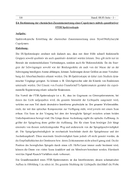 Absorpsiyon bantlarının dalga boyunda azalma meydana getirilerek daha az emekle ve örnek kalınlığından bağımsız olarak soğurganlığı çok fazla. E4 Ftir An Polymeren Institut Fur Physikalische Chemie