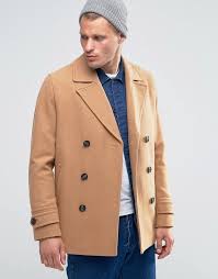 Calvin klein wool blend coat purchased at macy's. Asos Wool Mix Peacoat In Camel 106 Asos Lookastic