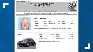 Silver Alert issued for missing Longview man