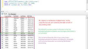 The result set now is sorted by the first_name column. Sql Order By Sorting Data In Sql Table In Descending Or Ascending Order Bi Portal