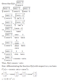 Https Www Topperlearning Com Answer If F X Square Root Of Sec X 1 Sec X 1 Find F X Also Find F Pi 2 1nu6l0qq