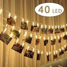 Petit cadre photo pour faire une guirlande de photos 12 pièces ces petits cadres pour photo vous permettron de réaliser soit une guirlande de photos (la ficelle est incluse dans le set) ou bien des mini album (anneaux inclus également). Mc 40 Led Guirlande Clip Lumineuse A Piles Batterie Led 4 M Cdiscount Maison