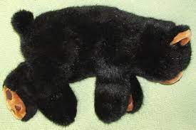 19 Black Bear Realistic Plush Chinda Gift Stuffed Animal Vinyl Tan Paws Lovey Schwarzbar