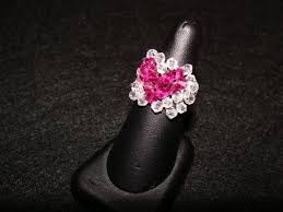 Choose from contactless same day delivery, drive up and more. Swarovski Crystal Heart Ring A Beaded Ring Beadwork And Jewelry Making On Cut Out Keep