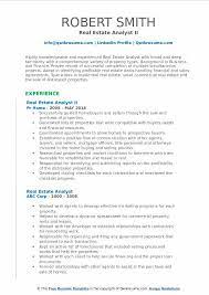 Real estate asset manager job description. Real Estate Analyst Resume Samples Qwikresume