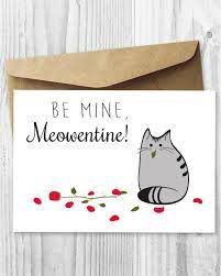 Valentine Card Printable Cat Valentine S Day Card Download Funny Cat Valentine Card Diy Valentine S Day Card Valentines Card From Cat In 2021 Diy Valentines Cards Valentines Day Cards Diy Funny Valentines Cards