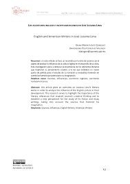 English and American Writers in José Lezama Lima