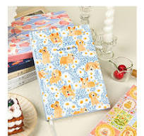Wholesale A5 A6 B6 Horizontal Lined Pages Journal Gold Foil Stamping Fabric  Hardcover Notebook