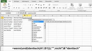 Excel 2010 Zwei Spalten Auf Identische Inhalte Uberprufen Youtube