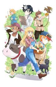 Getting to know the town and townspeople: More Harvest Moon Fanart This Time For The More Friends Of Mineral Town Fans Print Is Now Available On My Etsy Harvest Moon Harvest Moon 64 Harvest Moon Game