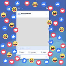Social Media Background Facebook Emojis Png And Vector In 2020 Social Media Icons Vector Facebook Frame Banner Template Photoshop