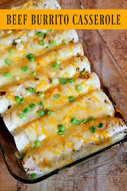 A cheesy, meaty layered taco bake that is low carb is sometimes all you need after a long day. Beef Burrito Casserole Recipe Girl