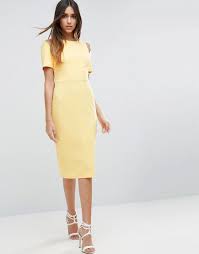 Yellow Pencil Dress