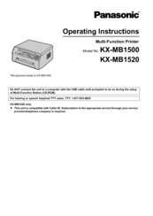 Download for pc interface software. Panasonic Kx Mb1500 Operating Instructions Manual Pdf Download Manualslib