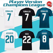 Regular price $119.00 sale price $59.50 sale. 2021 2018 Champions League Player Version Soccer Jersey 2017 18 Real Madrid Home Away 3rd Soccer Jerseys 17 18 Ronaldo Asensio Football Jeresys From Zqmjzl5 14 37 Dhgate Com