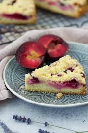 Streuselkuchen Mit Pudding Und Pflaumen Tulpentag Schnelle Rezepte