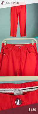 escada sport size 44 us size 14 red chino pants escada