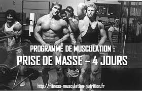 La prise de masse corporelle est la période de l'entraînement pendant laquelle le corps va prendre des muscles d'une façon plus rapide que d'habitude. Programme Musculation Prise De Masse 4 Jours Fitness Musculation Nutrition