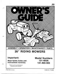 Federal laws apply on federal lands. Mtd 131 400 300 Lawn Mower User Manual Manualzz