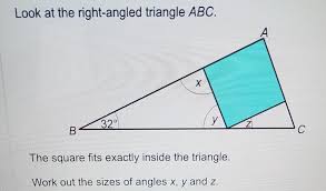 In the right angled triangle $abc$, a point $m$ on the hypotenuse $bc$ is such that $am$ is perpendicular to $bc$. Look At The Right Angled Triangle Abc A320bsthe Square Fits Exactly Inside The Triangle Work Out The Brainly Com