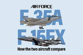 From this angle we can get a good look at the engine's nozzles, the epawss fairings, the new symmetrical fairings on top of as a matter of fact, elbit provides advanced cockpit systems like the hud and the large area displays for all the three fighters. F 15ex Vs F 35a Air Force Magazine