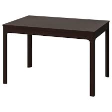 Grey/brown solid wood trestle dining table. Ekedalen Extendable Table Dark Brown 120 180x80 Cm Ikea