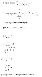 Barisan geometri merupakan barisan bilangan dengan perbandingan setiap suku dengan suku sebelumnya selalu sama. Contoh Soal Deret Geometri Tak Hingga Pilihan Ganda Pembahasan